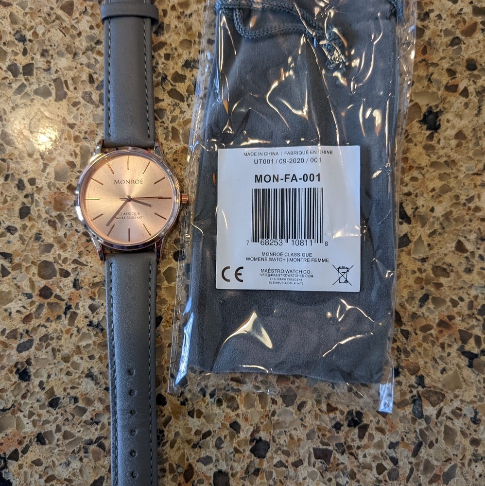 Monroe Classique Water Resistant Watch
